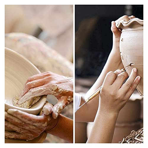 Multifunctioneel 61 stks Aardewerk Gereedschap Clay Sculpting Tools Houten Handvat Aardewerk Carving Tool Set Clay Cleaning Tools Kits Rock Painting Kit for S voor kleiaardewerk, doe-het-zelf - Image 6