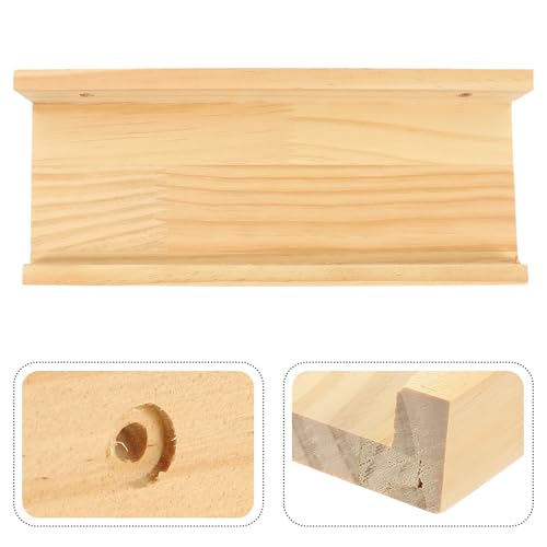 Estante flotante de madera para exhibir decoración en dormitorio 6