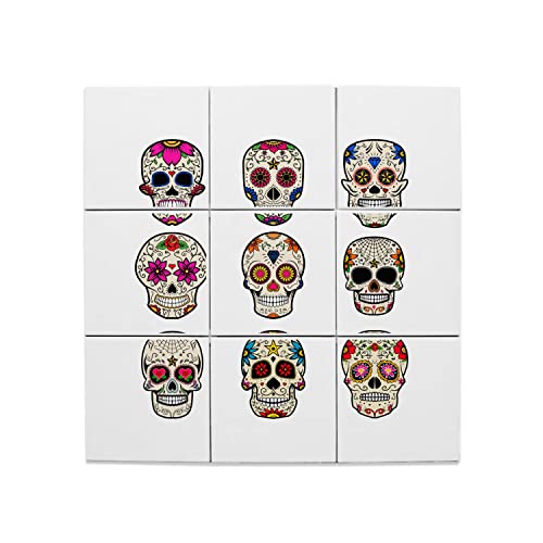 Carreaux céramique 15,2x15,2 cm Crane Muerte Mexico décor de mosaïque murale
