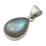 SilverStarJewel 925 Sterling Silver Cab Labradorite Pendant 1