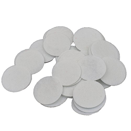 200 almohadillas de fieltro redondas para manualidades, decoración y costura (blanco, 4 cm) Cover