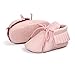 RVROVIC Baby Boys Girls Moccasins Soft Sole Tassels Prewalker Anti-Slip Shoes (M:6~12 Months, PU Pink)