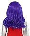 karlery Kids Girls Long Wave Purple and Blue Wig Halloween Costumes Cosplay Anime Party Wig