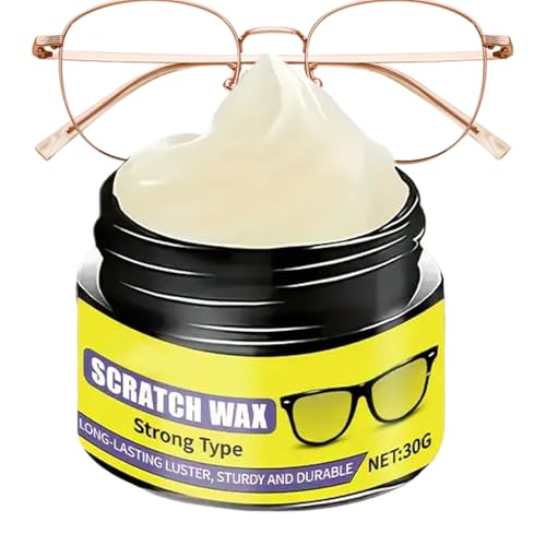 Reinigungsmittel für Brillenkratzer – Reinigungscreme für Gläser 30 g | Wachs-Politur-Linsen | Reinigungsmittel für Brillen, Haus, Schule, Reisen