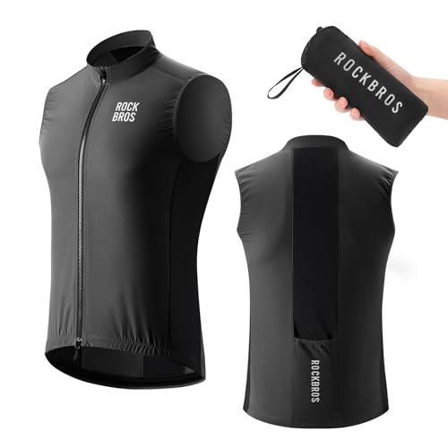 ROCKBROS Cycling Vest Jcaket Running Hiking Vest for Men and Women cycling gilet Windproof,Breathable