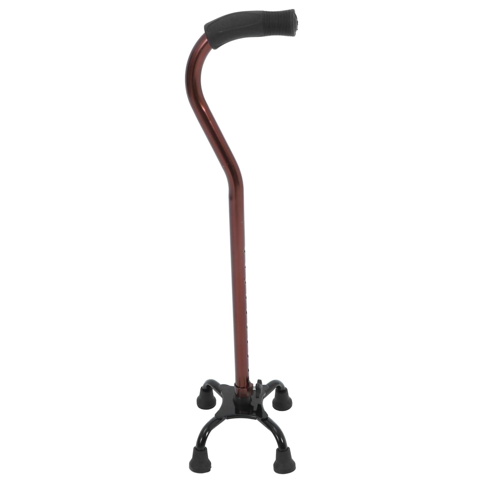 Bastón Estable De Cuatro Patas Mango Ergonómico y Almohadillas De Goma Antideslizantes Aleación De Aluminio y Base De Acero para Adultos Mayores Interiores