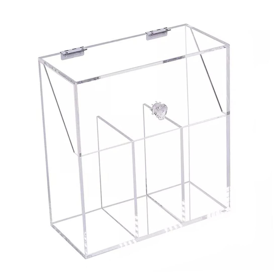Jorzer Porta del pennello per trucco Porta del pennello cosmetico acrilico con coperchio Clear Cracking Brush Organizer Castolio di stoccaggio della spazzola cosmetica