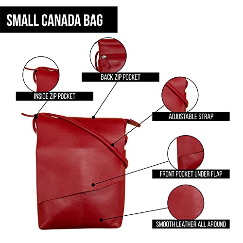 Image of ili New York Leather Mini Sac Crossbody - Genuine Leather Crossbody Bags for Women with RFID Blocking, Adjustable Strap