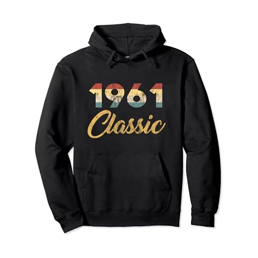 Nacido En 1961 Celebración Clásica Años 60 Cumpleaños Sudadera con Capucha