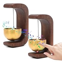 Gohytal Magnetisches TüRglocke Ohne Bohren, Retro Türklingel Willkommenstürklingeln für Haustüren Suction Door Type Solid Wood Wind Chime Artisan Cafés Haustüren Haustiertüren Geschäfte Kühlschränke