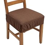 Generico Set 4 Cuscini Sedia 40x40 Coprisedia Imbottiti con Fascia 12 cm ed Elastico Perim...