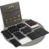 MANNIFIX FILZGLEITER - Filzgleiter Set 300 TLG. - Filzgleiter selbstklebend & zuschneidbar - Filzgleiter für Stühle - Möbelgleiter - Stuhlbeinschoner