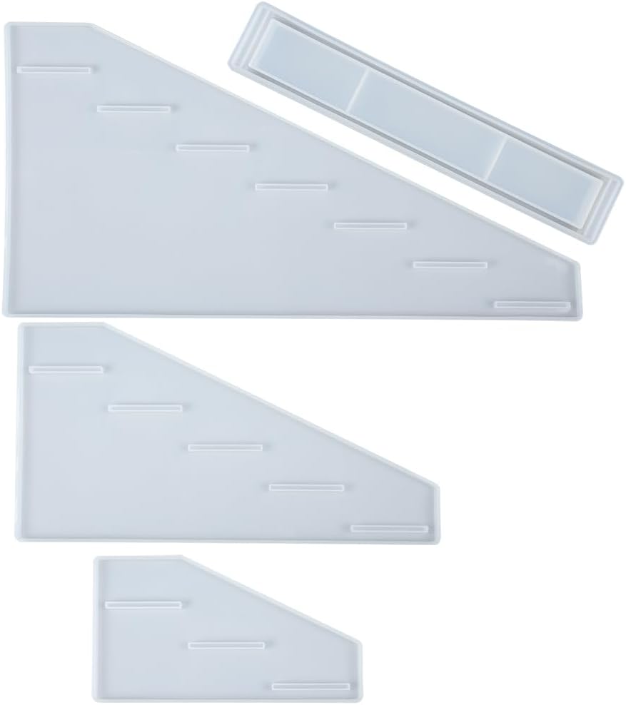 FUNSHOWCASE Display Organizer Rack Epoxy Resin Silicone Molds Set for Lipstick Makeup Nail Polish Pigment Jewelry