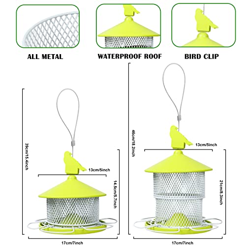 image for JUTYAST Metal Bird Feeder Clearance,Hanging Bird Feeders for Outside W