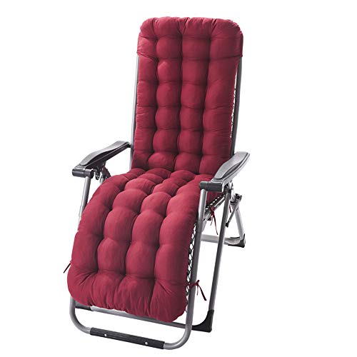 Nazeglle Coussin pour Méridienne Chaise Longue - Avec Ourlet - Pour la Maison et le Bureau - Avec 8 Sangles - Bordeaux