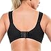 ZeroBound Women's Sports Bras High Impact Full Coverage Underwire Workout Bra Back Adjustable Straps Plus Size Bra Black