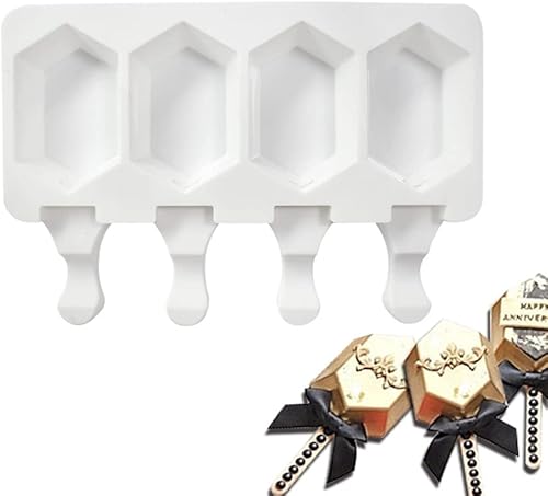 Molde de silicona para paletas de helado, molde de silicona suave y liso para bricolaje, hecho en casa, helado, caramelo, pastel, molde