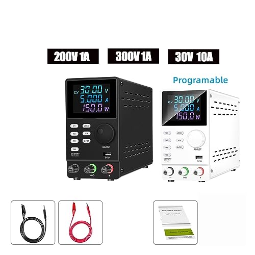 Fuente de alimentación CC ajustable 30V 10A con protección múltiple 8