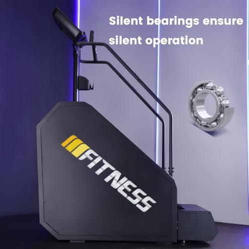 Image of Commercial Stair Climber Machine -Shock-Absorbing, 9-Level Resistance, Wide Non-Slip Steps, Quiet Cardio Exercise Equipment for Home and Gym (Tracks Heart Rate, Time, Speed, Calories)