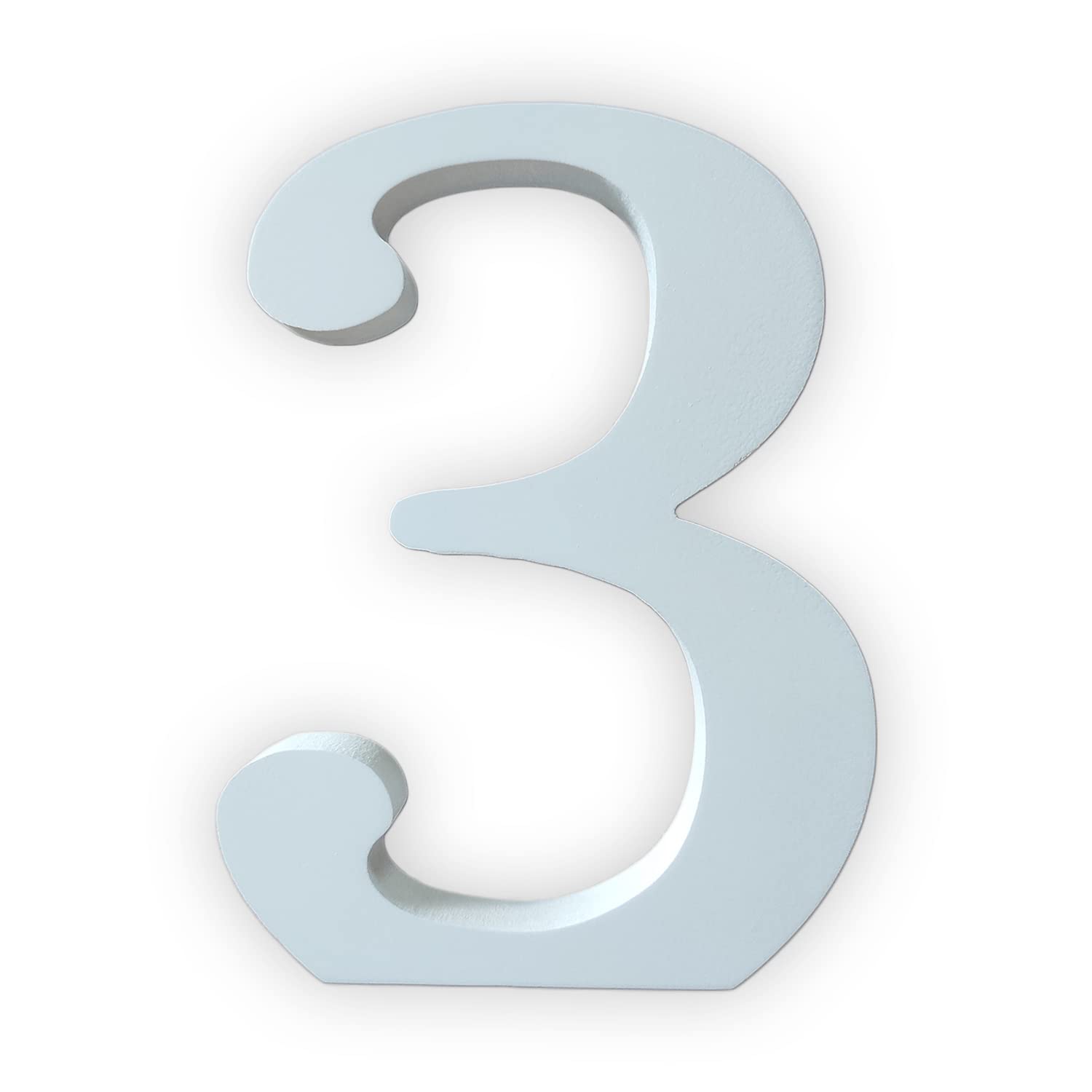Kopper 24 - Numero decorativo in legno bianco, 20 cm, 1,8 cm di spessore, lettere in legno da dipingere, per bambini, nome, caffè, matrimonio, compleanno, festa, casa, autoportante (0