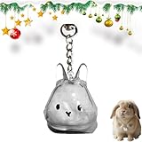 Qixfyze Cápsula De Recuerdo De Piel De Conejo, Llavero De Piel, Bolsa De Almacenamiento Con Colgante(3pcs-b)