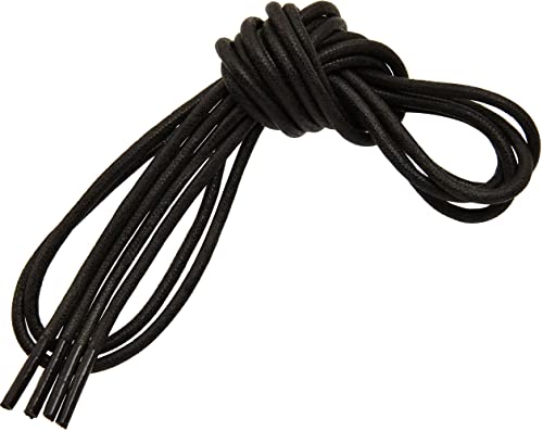 靴ひも シューレース 1.5mm 2.0mm ロウ引き 丸 革靴 ドレスシューズ 靴磨き メンズ ブラック 75cm