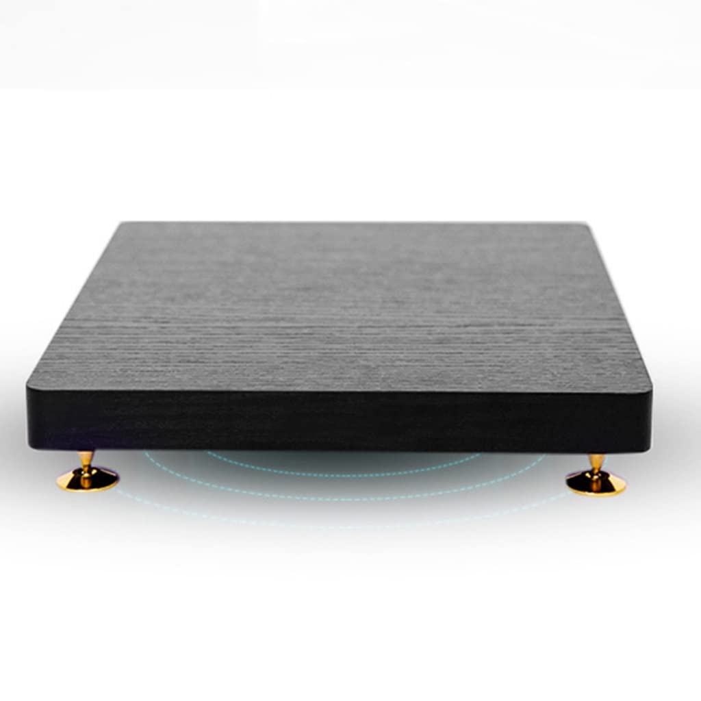 Supporti per Diffusori a Pavimento, Ammortizzatori Acustici, Pannello ad Alta Densità da 25mm, Supporti Audio Stereoscopici Quadrati (Nero, 19cm*25cm*25cm)