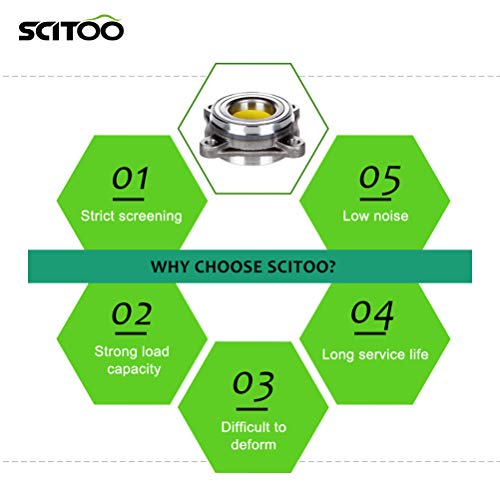 Scitoo Front Wheel Bearing 515040 2003-2021 For Toyota 4Runner 2005-2021 For Toyota Tacoma 2010-2021 For Lexus Gx460 (4Wd Only) Hub Bearing #TOP5