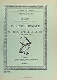 Discours pour la réception de M. Louis Leprince-Ringuet, le jeudi 20 octobre 1966