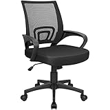 Homall Office Mid Back Computer Ergonomic Desk Chair, Black