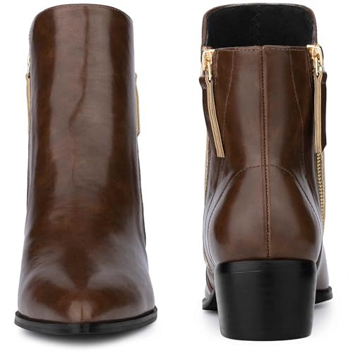 Perphy Pointy Toe Classic Low Heeled Short Ankle Booties3