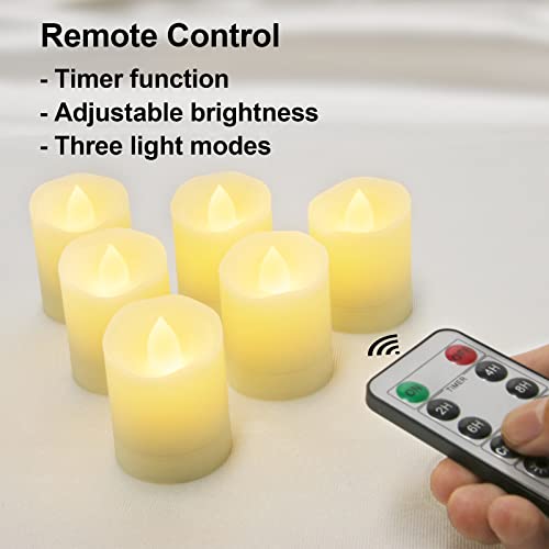 Battery Operated Tea Lights Candles with Remote Flameless Votive Candle with Timer LED Tealights Flickering Candles Unscented LED Realistic Tealight, Fake Candles Tea Light 200 Hours - 9 Set x 1.8" - Image 3
