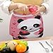 FekiLoot Cartoon Strawberry Panda Server Apron with 3 Pockets, Waterproof Half Apron for Waiters Fashion Bistro Aprons for Restaurant Server Work