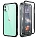Produktbild SURITCH Kompatibel mit iPhone 11 Hülle Transparent, 360 Grad Stoßfest Schutzhülle, Durchsichtig Handyhülle Hybrid Rundumschutz mit Displayschutz und Silikon TPU Bumper - Schwarz