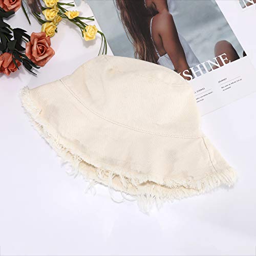 Boderier BH01BE Sun Hats For Women Summer Casual Wide Brim Cotton Bucket Hat Beach Vacation Travel Accessories thumb #3