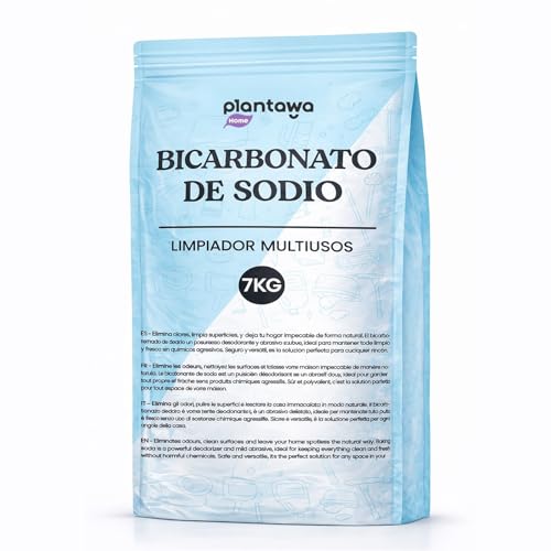 PLANTAWA Bicarbonato de Sodio 7kg | Bicarbonato Sódico Multiusos para Limpieza del Hogar | Alta Solubilidad | Cocina, Baño, Textiles y Más | Formato Ahorro | Baking Soda Limpieza