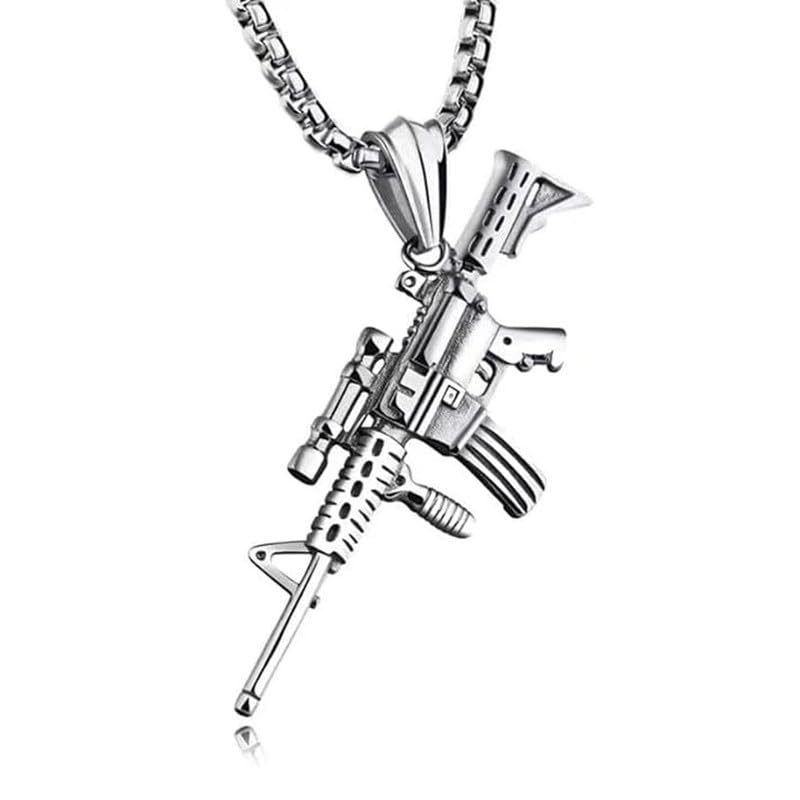 See full amazon price history chart for M Men Style Mens Army Rifle Machine Gun Locket Silver Stainless Steel Pendant Necklace Chain For Men And Women SPnL56 M Men Style Mens Army Rifle Machine Gun Locket Silver Stainless Steel Pendant Necklace Chain For Men And Women SPnL56 (B0CNR8DCCR) Amazon Price History, Amazon Price Tracker