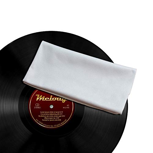 Lucausd Record Cleaning Cloth, 15''x15'' Big Size 5 Pack Anti-Static Microfiber Lint Free Cleaner...