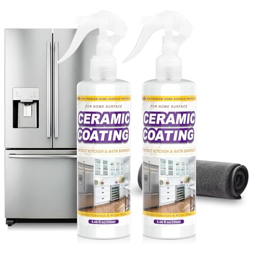 NIUB Ceramic Coating Spray for Kitchen Appliances & Stainless Steel – Fingerprint Resistant Cleaner & Sealer for Sinks