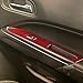 NVCNX Real Premium Carbon Fiber Compatible with Chevy Colorado/GMC Canyon 2015 2016 2017 2018 2019 2020 2021 2022 Car Window Lift Switch Panel Interior Trim Cover Sticker Decals Accessories Red - A