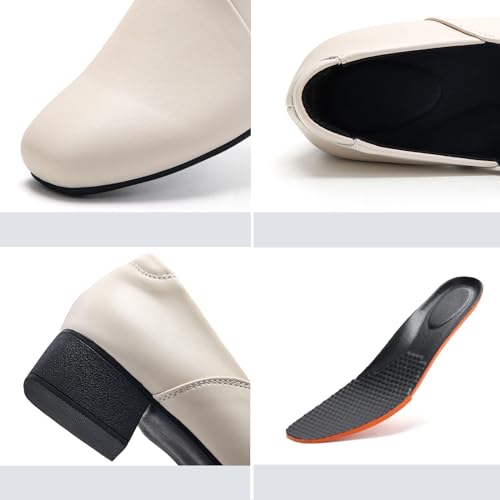 Image of UZB Loafers for Women Dress Shoes Slip On Shoes Low Heel Casual Work Office Dressy Shoes