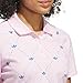 adidas Women's Originals Printed Trefoil Polo - Clear Pink/Bluebird LG