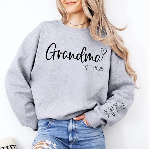 Custom MaMa Sweatshirt, Grandma shirt, Personalized Grandma Shirt with Grandkids Names, Gift for Mother's Day2