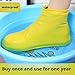 Waterproof Shoe Covers,Non-Slip Water Resistant Overshoes,Silicone Rubber Rain Shoe Cover,Reusable Rain Shoe Covers,Rain Shoe Covers for Outdoor Cycling Camping Fishing Travel