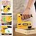 POPULO Electric Staple Gun, 2 in 1 Electric Stapler Tacker 4V Cordless Brad Nailer Kit, Battery Powered Nail Gun for Upholstery, Carpentry, DIY with Staple Remover, 1600 Staples and Nails, Yellow