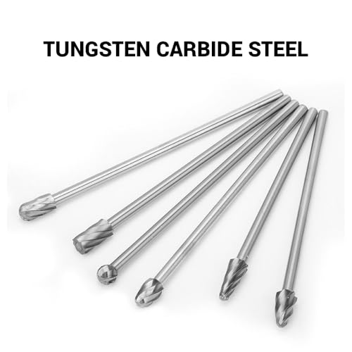 Set de 6 fresas de carburo de tungsteno de 6mm miniatura 3