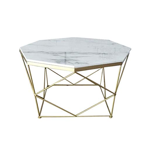 Parlour Coffee Table, Octagonal Marble Table Top, Sturdy Wrought Iron Parlour Coffee Table, Octagonal Marble Table Top, Sturdy Wrought Iron