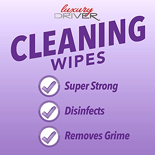 Car Wipes Interior Cleaner Wipes For Dust And Dirt For Dashboard Automotive Interior Cleaning Wipes For Vehicle Seat Multipurpose Surface Cleaning By Luxury Driver - Citrus (6 Resealable Packs) #TOP1