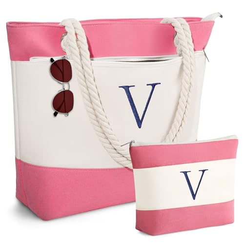 Image of YOOLIFE Beach Bags for Women - Travel Canvas Beach Tote, Pool Waterproof Bag, Travel Essentials, Gifts for Women Birthday