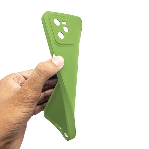 Image of Jkobi Back Cover Case for Vivo Y21 2021 (Matte Finish Silicone with Inside Fiber Cloth |Light Green)